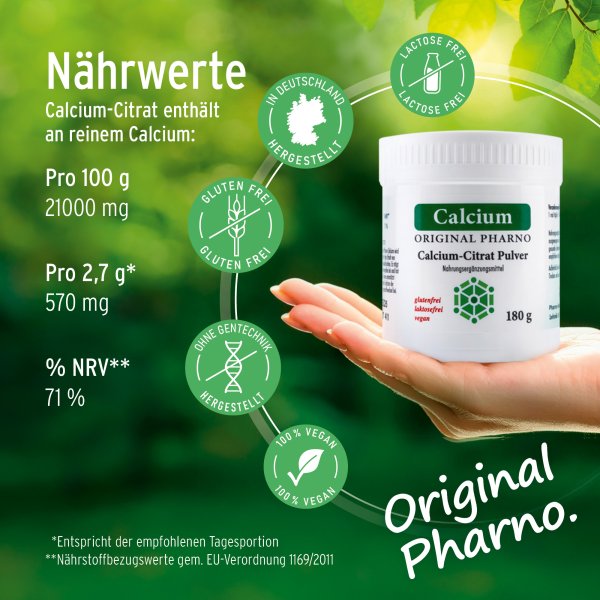 Calcium-Citrat Pulver 180g